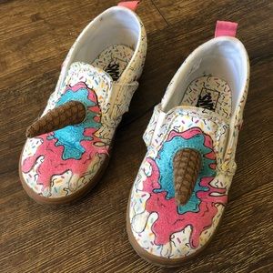 Melted Ice Cream Cone Vans Girls 9